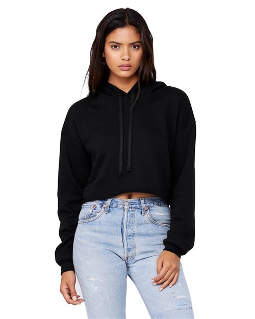 Women's Crop Fleece Hoodie Sweatshirt | BELLA + CANVAS 7502