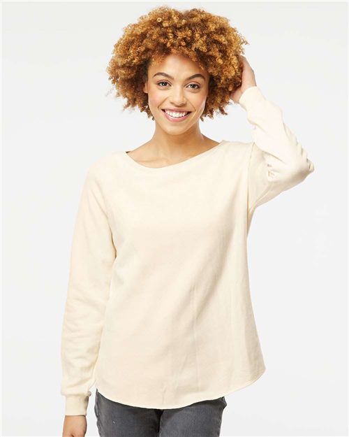 Women's California Wave Wash Crewneck Sweatshirt | Independent Trading Co. PRM2000