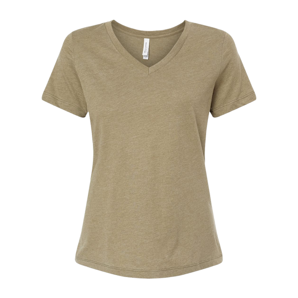 Women's Relaxed Heather CVC V-Neck Tee | BELLA + CANVAS 6405CVC